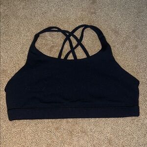 Athleta Girl Black Cross-Back Sports Bra